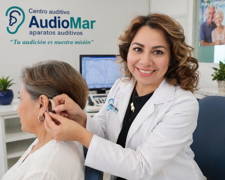 Atención en el consultorio de AudioMar